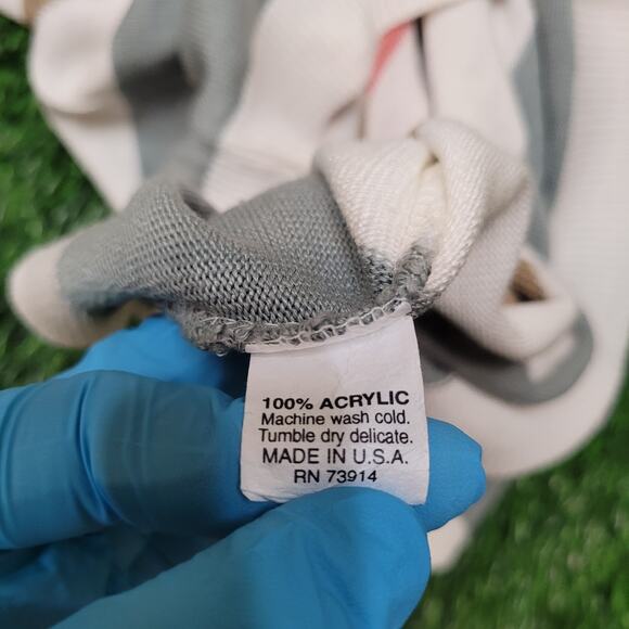 VTG 70s Striped Knit Sweater Tee Womens L Retro Preppy USA - Picture 6 of 6